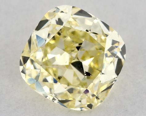 GIA 0.62 Carat Fancy Yellow-SI2 Cushion Modified Cut Diamond